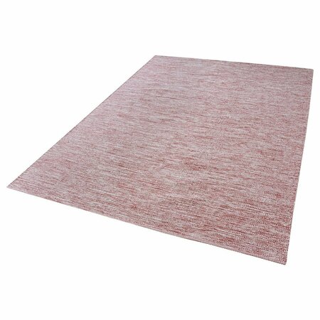 DIMOND Alena Handmade Cotton Rug In Marsala And White - 5Ft X 8Ft 8905-011